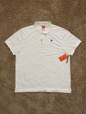 NWT Nike John McEnroe Dri Fit Polo Golf Shirt White Tennis Mens Sz XXL 2XL RARE
